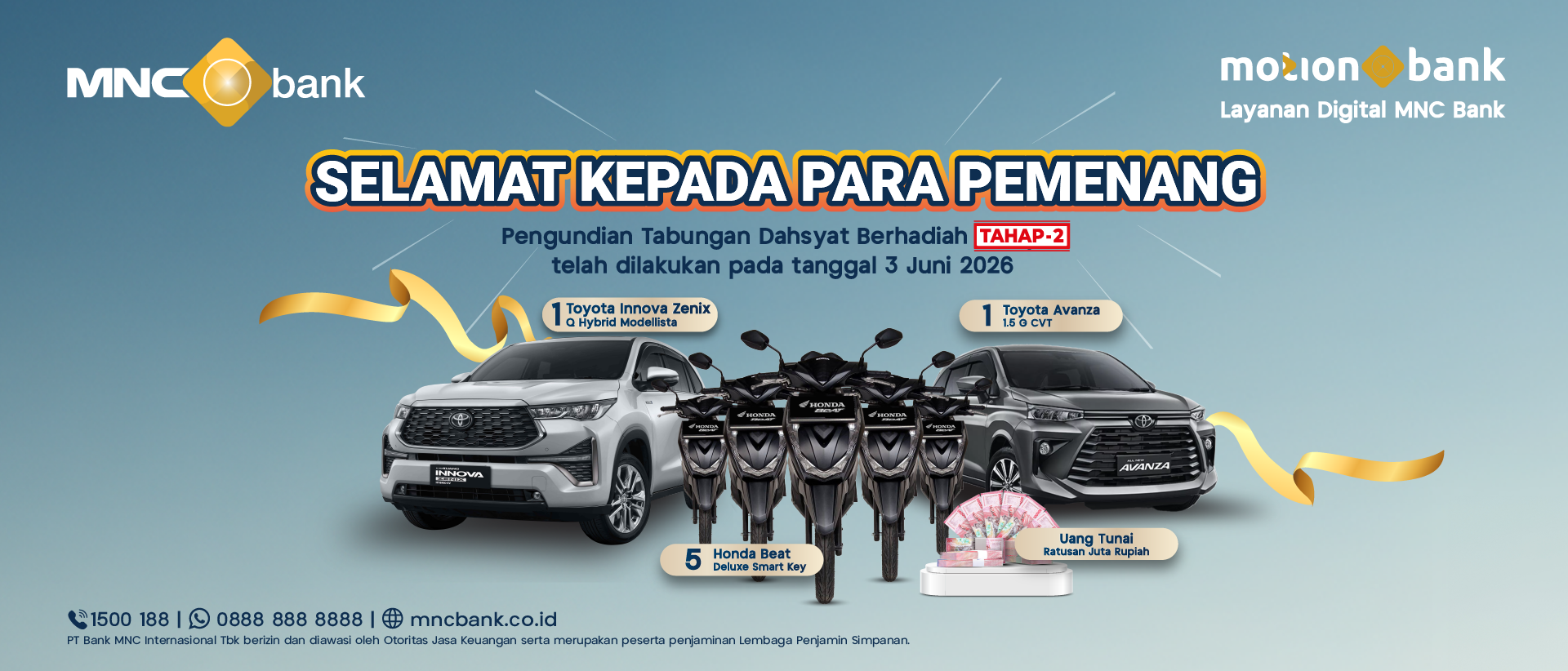 Pengumuman Pemenang Undian "Tabungan Dahsyat Berhadiah" Periode Ke-2